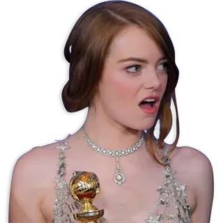 😨 Emma Stone atriz, prêmio, celebridade, retrato, tapete vermelho, mulher telegram sticker