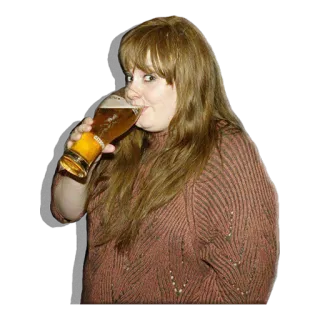 😮 mulher, cerveja, bebida, álcool, retrato, pessoa telegram sticker