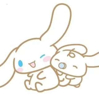 🌟 Cartoon, Niedlich, Hase, Kuscheln, Freundlich telegram sticker