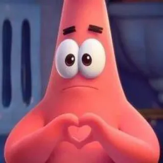 🍨 Patrick Star cartoni animati, spongebob, patrick, amore, cuore telegram sticker