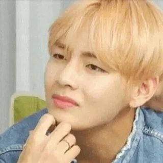 🙄 K-pop, BTS, V, Expressie, Denken, Peinzen, Verward, Idool telegram sticker