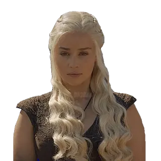 😶 Daenerys Targaryen Game of Thrones Daenerys, Game of Thrones, fantasy, personaggio, bionda, serie TV telegram sticker