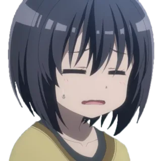 😭 动漫, 女孩, 哭泣, 悲伤, 卡通, 角色 telegram sticker