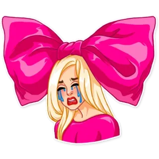 😭 huilen, verdrietig, buigen, meisje, blond, tranen, emotie, overstuur telegram sticker