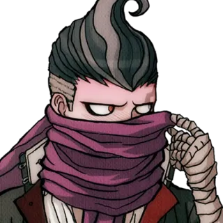😳 Gundham Tanaka Danganronpa Anime, Khăn quàng cổ, Băng, Phản diện, Nhân vật phản diện telegram sticker