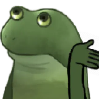 💁 rana, meme, confundido, animal, pregunta whatsapp sticker