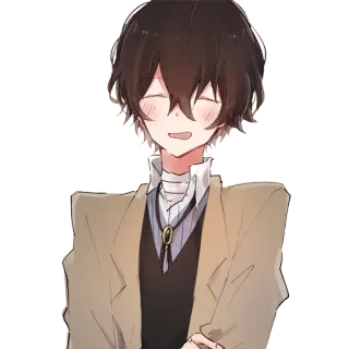 ☺️ Dazai Osamu Bungo Stray Dogs Anime, Manga, Dazai, Bungo Stray Dogs, Charakter telegram sticker