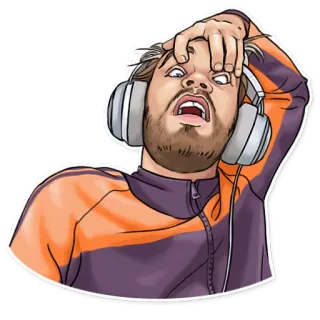 👀 PewDiePie PewDiePie, 油管主播, 游戏玩家, 网红, 贴纸 telegram sticker
