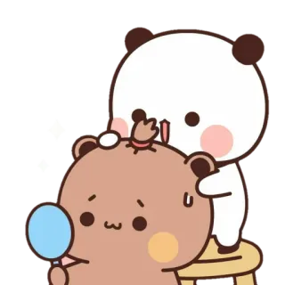 🧸 милый, мультик, панда, медведь, друзья, очаровательный telegram sticker