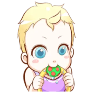 😌 Baby, Kleinkind, Schnuller, Cartoon whatsapp sticker