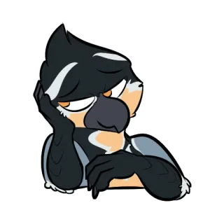❤ pássaro, desenho animado, animal, fofo, adesivo, ilustração telegram sticker