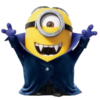 😈 Minion cartoon, minion, vampire, halloween, monster telegram sticker