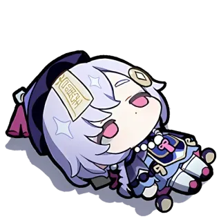 😶 Qiqi Genshin Impact Anime, Videojuego, Genshin Impact, Qiqi, Chibi, Sticker telegram sticker