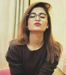 😘 woman, glasses, portrait, person, female telegram sticker
