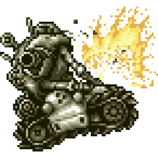 😖 carro armato, guerra, militare, veicolo, metal slug, sparatutto telegram sticker