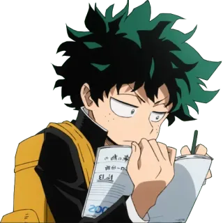 📖 Izuku Midoriya My Hero Academia Anime, Manga, Student, Lernen, My Hero Academia telegram sticker