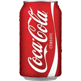 🥫 Coca-Cola classic Coca-Cola, Soda, Napój, Klasyczny, Napoje, Czerwony, Puszka telegram sticker