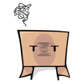 😠 cartoon, illustration, sad, exhausted, character telegram sticker