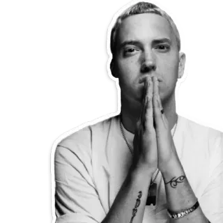 🙏 Eminem rapper, musician, singer, celebrity, portrait telegram sticker