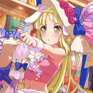 🤔 Anime, Chica, Conejo, Disfraz, Lindo, Rosa, Vestido telegram sticker