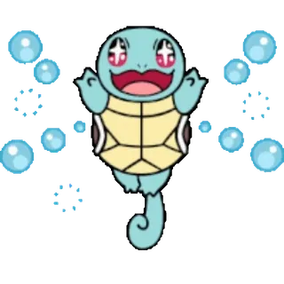 🐢 Squirtle Pokemon เต่า, น้ำ, โปเกมอน, วิดีโอเกม, การ์ตูน telegram sticker