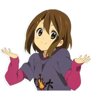 🤪 Anime, Dziewczyna, Wzruszenie ramionami, Niepewny/a telegram sticker