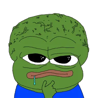 🤔 Pepe the Frog pepe, frosch, meme, internet meme telegram sticker