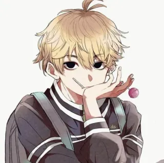 〰 アニメ, 男の子, キャンディ, かわいい, 漫画, キャラクター, アート telegram sticker