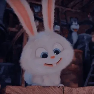 🧊 Snowball The Secret Life of Pets bunny, rabbit, cute, animated, pet, white, Snowball, The Secret Life of Pets telegram sticker