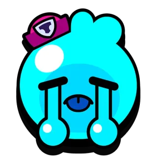 😭 荒野乱斗, 徽章, 伤心, 哭泣 telegram sticker