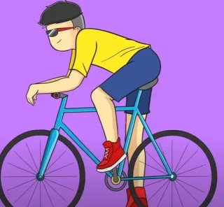 🎭 cyclisme, vélo, personne, dessin animé, cyclisme whatsapp sticker