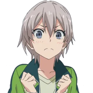 ☹️ Anime, Personagem, Garota, Fofa, Confusa, Mangá telegram sticker