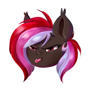 😠 cartoon, horse, pony, character, animal telegram sticker