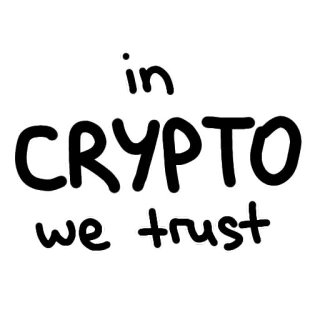 🙏 in CRYPTO we trust crypto, cryptomonnaie, confiance, finance, monnaie numérique telegram sticker