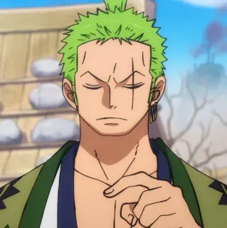 🐉 Zoro One Piece Аниме, Ван Пис, Зоро, Ророноа Зоро, Охотник на пиратов, Манга, Мечник telegram sticker