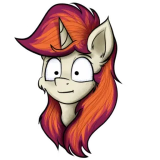 😐 pony, cartoon, sticker, animal, horse, cute, fantasy telegram sticker