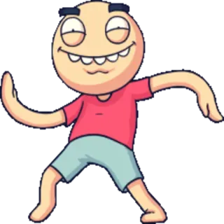 😜 cartoon, dancing, character, happy, funny telegram sticker