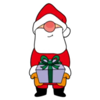 🎁 Santa サンタクロース, クリスマス, プレゼント, ギフト, ホリデー, 冬, 漫画 telegram sticker