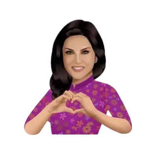 ❤ Herz, Lächeln, Frau, Indisch whatsapp sticker
