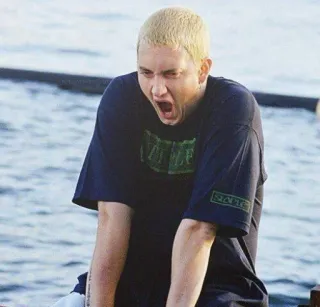 🖤 Eminem Rapper, Eminem, Promi, Gähnen telegram sticker