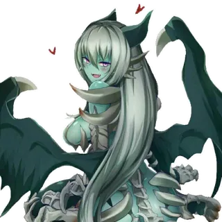 💚 succubus, demon, anime, monster girl, fantasy telegram sticker