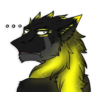 🙃 ooo Furry, Lupo, Cartone animato, Animale, Personaggio whatsapp sticker
