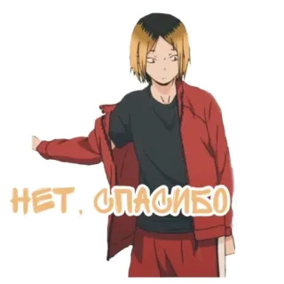 🤭 НЕТ, СПАСИБО Anime, Sticker, Russe, Non merci telegram sticker