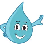 😉 капля воды, мультфильм, талисман, вода, персонаж telegram sticker