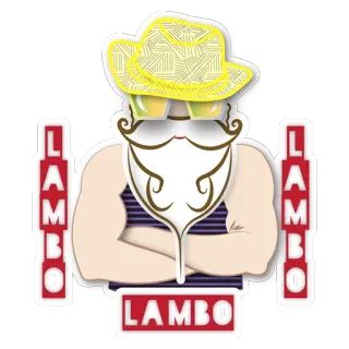 🚗 LAMBO แลมโบ, ความมั่งคั่ง, ความสำเร็จ, ความหรูหรา, การ์ตูน, สติกเกอร์ telegram sticker