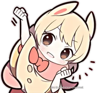 😁 süß, Hase, Anime, kawaii, Aufkleber, Cartoon telegram sticker