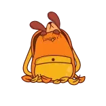 📦 rugzak, oranje, geel, cartoon, schattig telegram sticker