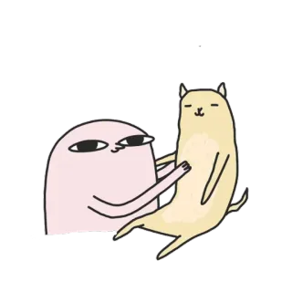 🙂 漫画, キャラクター, 猫, 面白い, 可愛い telegram sticker