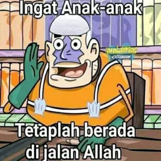 😌 Ingat Anak-anak
Tetaplah berada
di jalan Allah การ์ตูน, อิสลาม, ศาสนา, มุสลิม telegram sticker