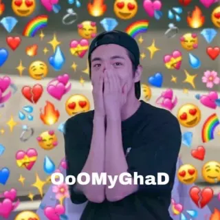 🥰 OoOMyGhaD émotions, fête, joyeux, excité, surprise telegram sticker